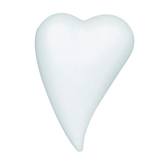 Styrofoam heart curved 12x3,6cm